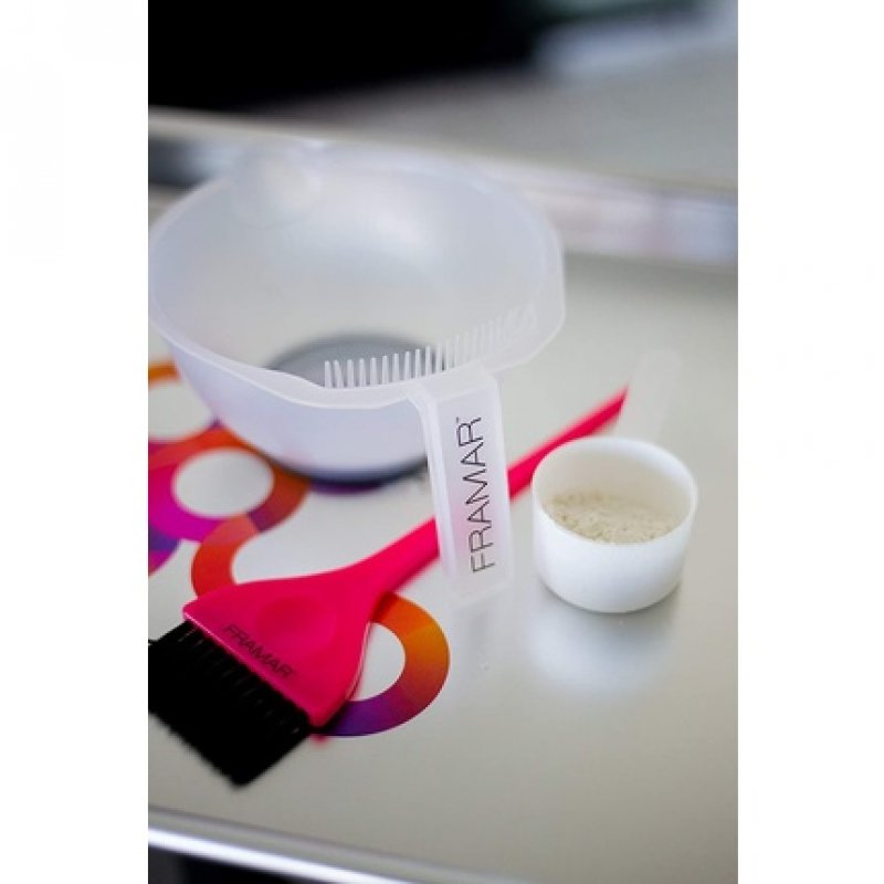 Framar Pink Hair Color Brush for Hair Dyeing and Coloring - Salon Quality