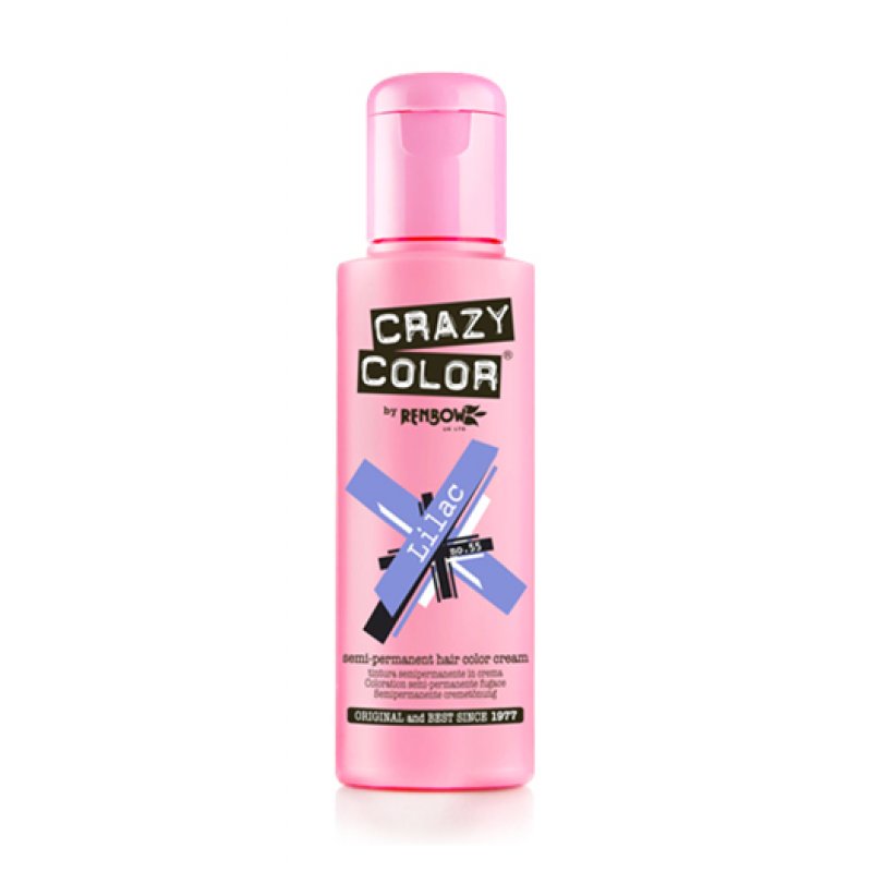 Crazy Color Crazy Colour Semi-Permanent Hair Colour Cream 4 Bottles of Lilac 100ml