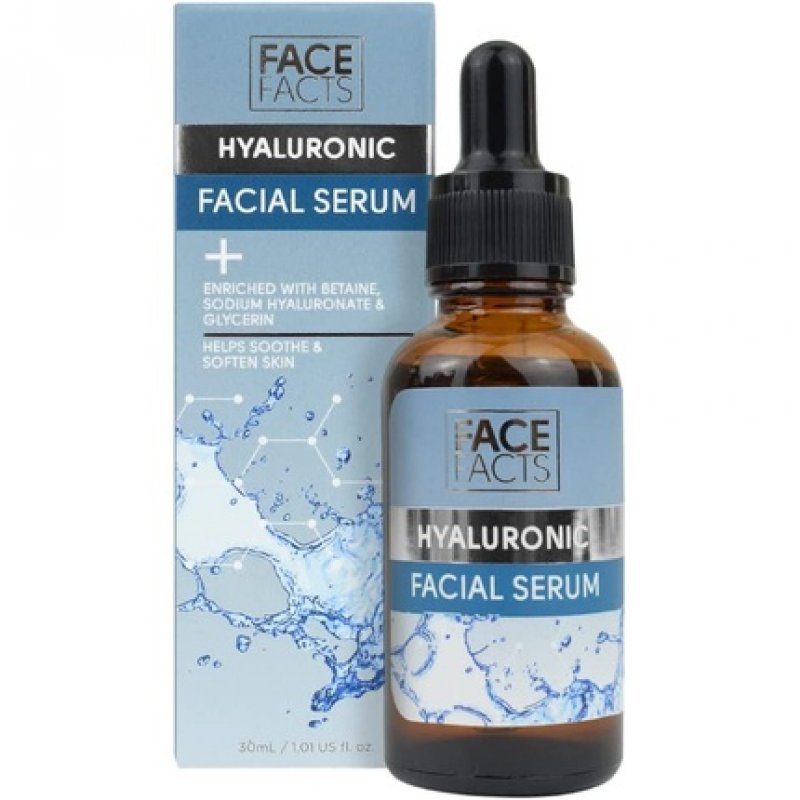 Face Facts Hyaluronic Facial Serum with Sodium Hyaluronate Glycerin and Betaine 30ml