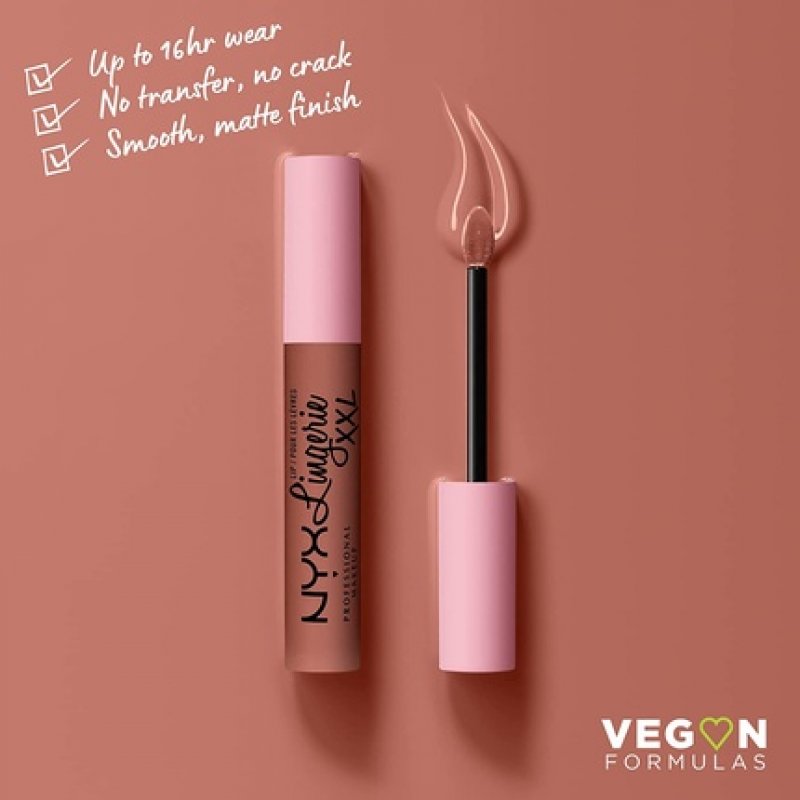 Nyx Professional Makeup Lip Lingerie XXL Matte Liquid Lipstick Candela Babe 25 Warm Rose Nude