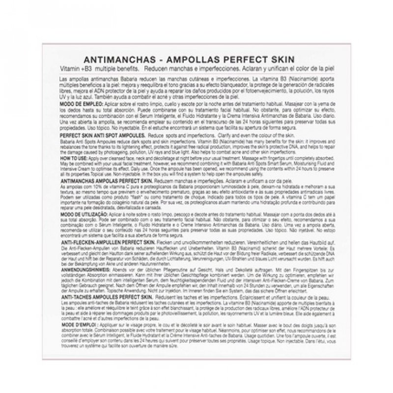 Babaria Anti Stain Ampoules Perfect Skin 2ml x 5 Units