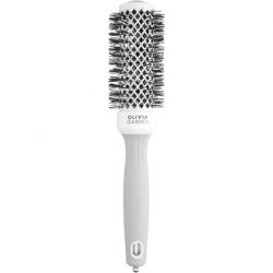Olivia Garden Expert Blowout Shine Hairbrush White and Grey 35mm