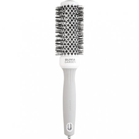 Olivia Garden Expert Blowout Shine Hairbrush White and Grey 35mm