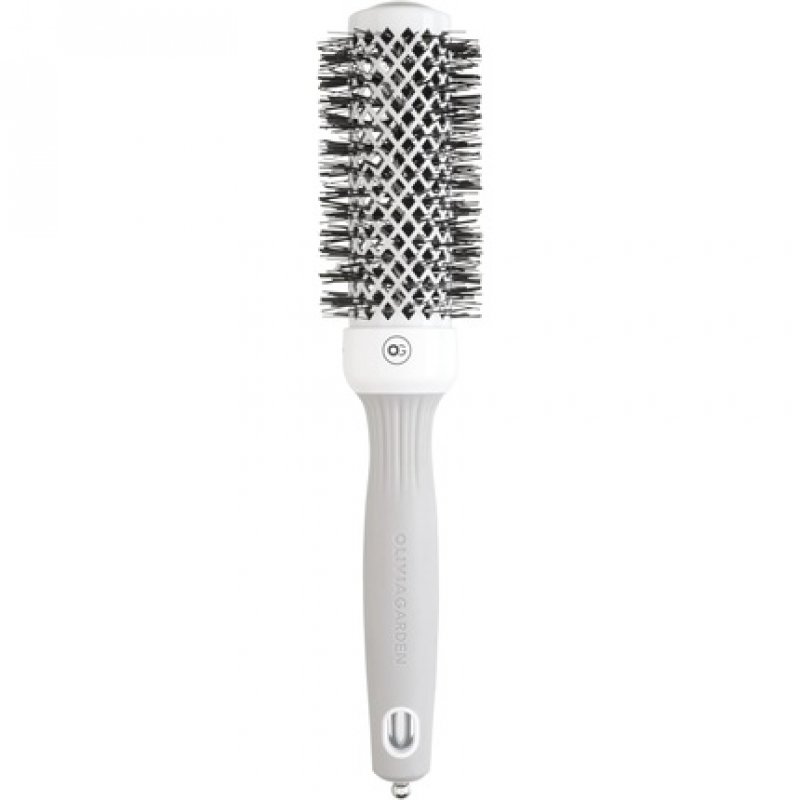 Olivia Garden Expert Blowout Shine Hairbrush White and Grey 35mm
