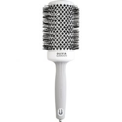 Olivia Garden Expert Blowout Shine Hairbrush White and Grey 55mm