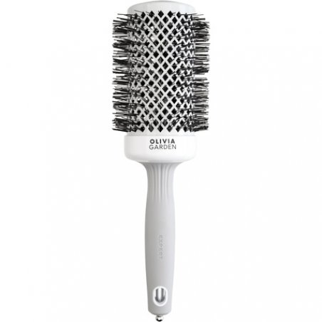 Olivia Garden Expert Blowout Shine Hairbrush White and Grey 55mm