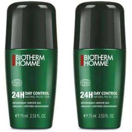 Biotherm Homme Day Control Natural Protection 24H Roll-On Organic 75ml - Pack of 2