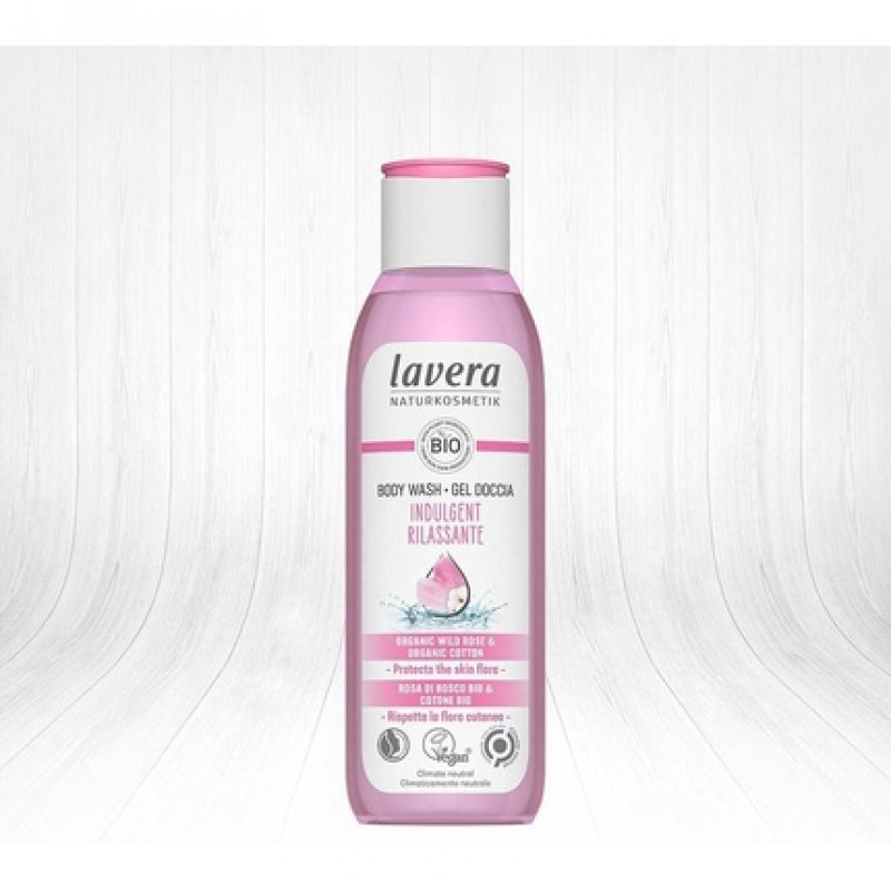 lavera Indulgent Body Wash with Organic Wild Rose and Cotton 250ml
