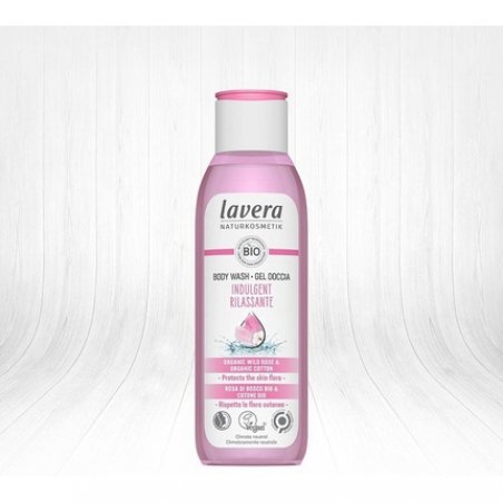 lavera Indulgent Body Wash with Organic Wild Rose and Cotton 250ml
