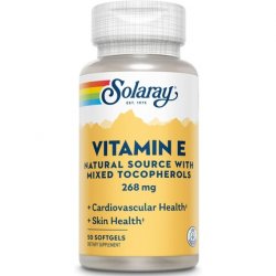 Solaray Vitamin E d-Alpha Tocopherol 268mg (400 IU) Heart and Skin Health Antioxidant Activity Support