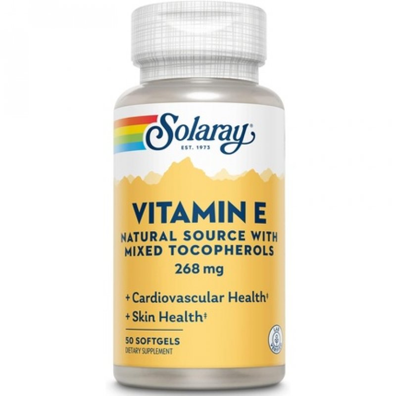 Solaray Vitamin E d-Alpha Tocopherol 268mg (400 IU) Heart and Skin Health Antioxidant Activity Support