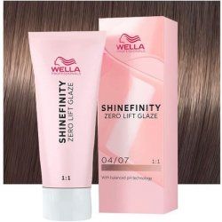 Wella Shinefinity Bitter Chocolate 04/07 Medium Brown Natural Sand Demi-Permanent Color 60ml