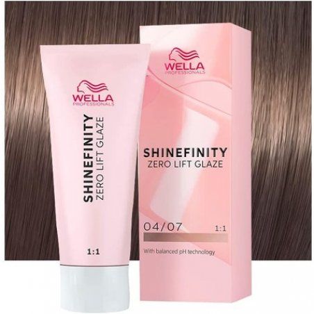 Wella Shinefinity Bitter Chocolate 04/07 Medium Brown Natural Sand Demi-Permanent Color 60ml