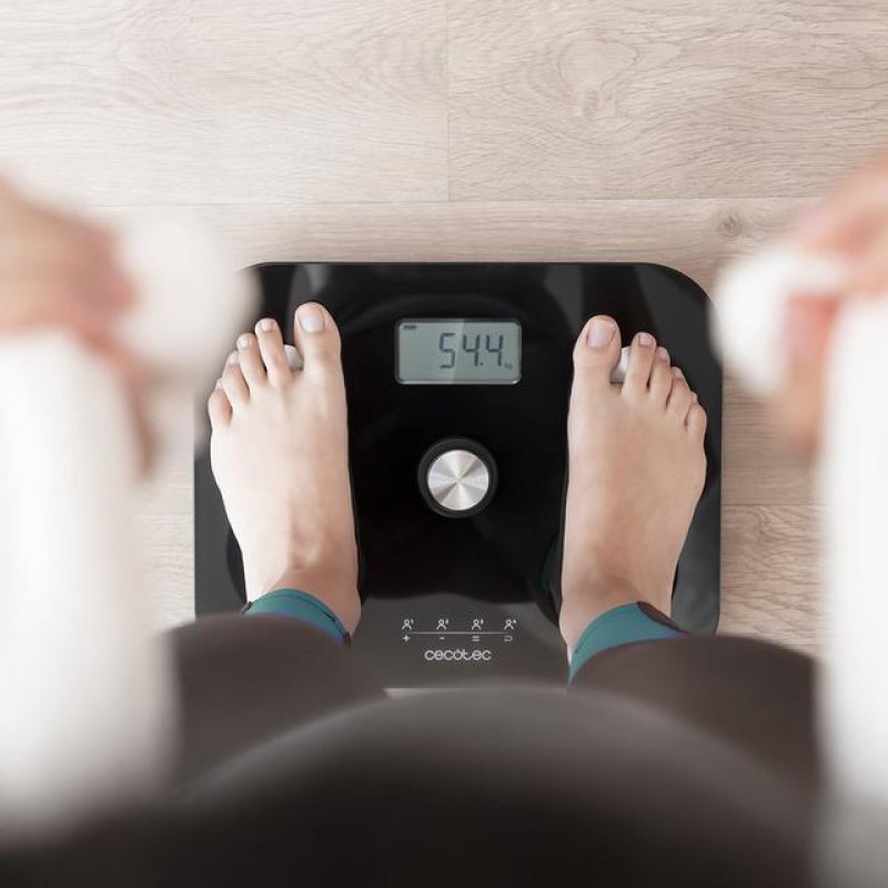 Cecotec Surface Precision EcoPower 10100 Full Healthy Square Black Electronic personal scale