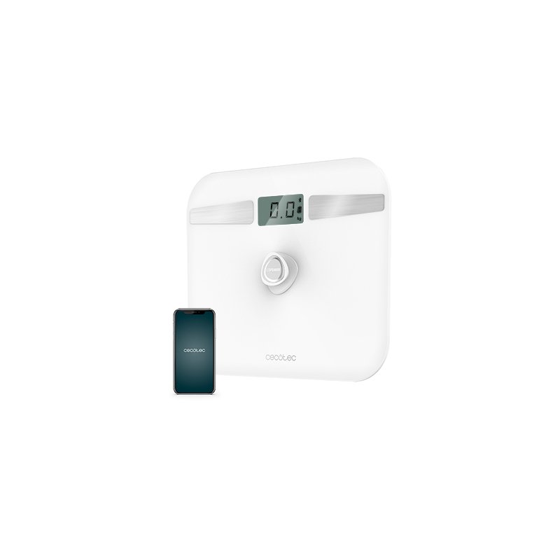 Cecotec Surface Precision EcoPower 10200 Smart Health Bathroom Scale with Push Button High Security Tempered Glass