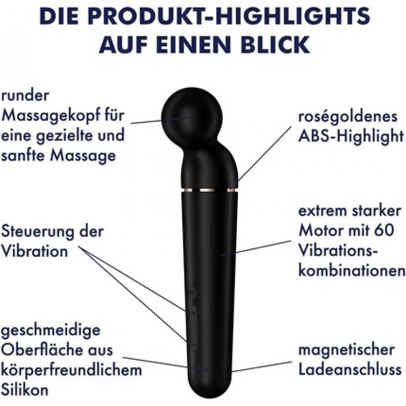 Satisfyer 'Planet Wand-er' Massage Wand with 60 Vibration Modes 30.5cm | Powerful & Quiet Massager for Neck, Shoulder,