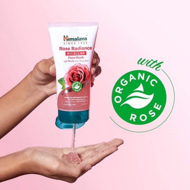 Himalaya Rose Micellar Make Up Removing Face Wash for Soft and Glowing Skin 150ml
