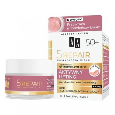 AA Old Technology 5Repair 50 Active Lifting Night Cream Regenerating Brightening 50ml