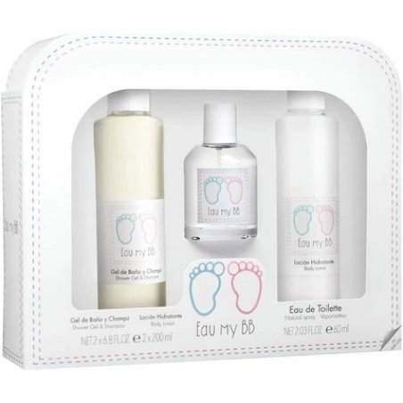 Eau my BB Eau de Toilette Set 60ml, Bath Gel and Shampoo 200ml, and Moisturizing Lotion 200ml