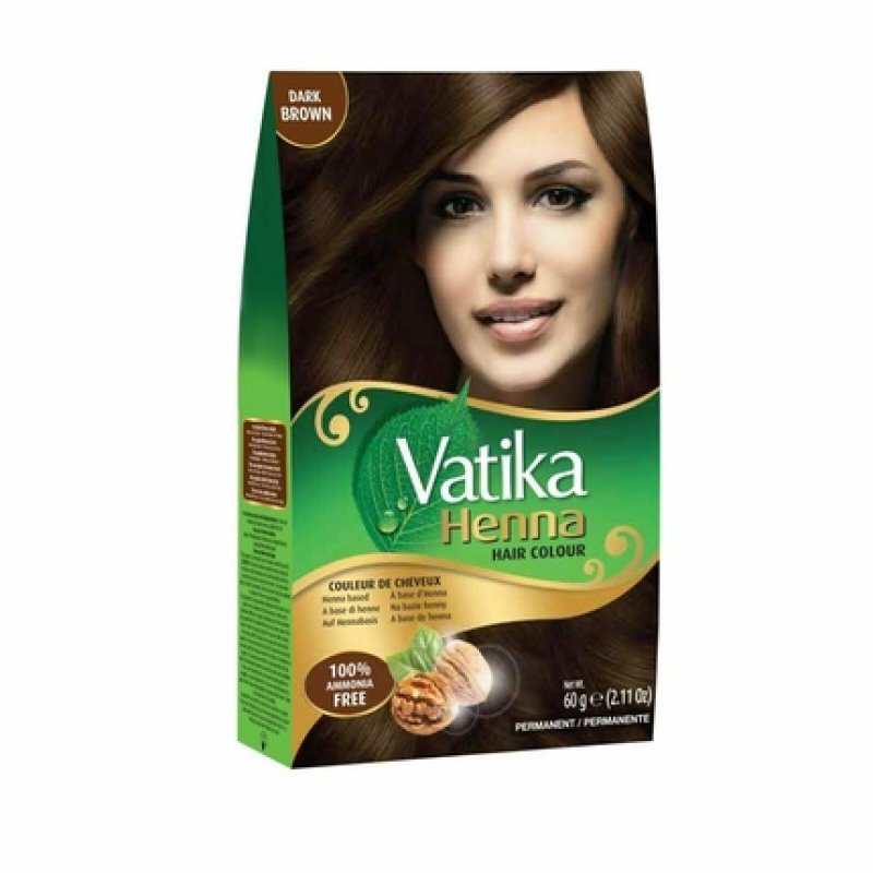 Dabur Vatika Natural Brown Henna Hair Color Powder No Ammonia 60g