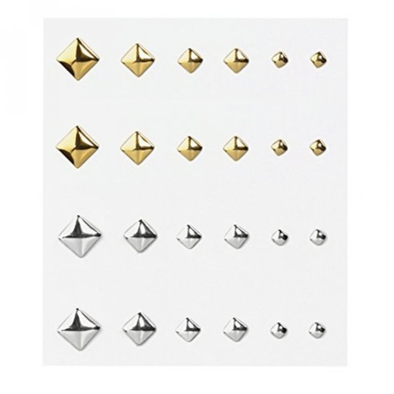 Elegant Touch Nail Stylist with Metallic Studs and Pre-glued Art Gems