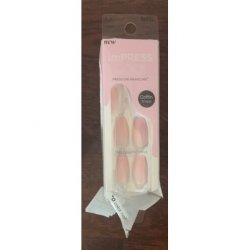 Kiss ImPress Press-On Manicure Color Nails Coffin Shape Pink Dream