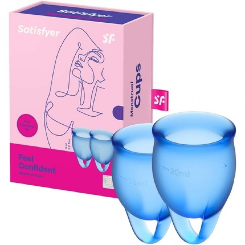 Satisfyer Feel Confident Menstrual Cup Set 15 & 20 ml - Pack of 2