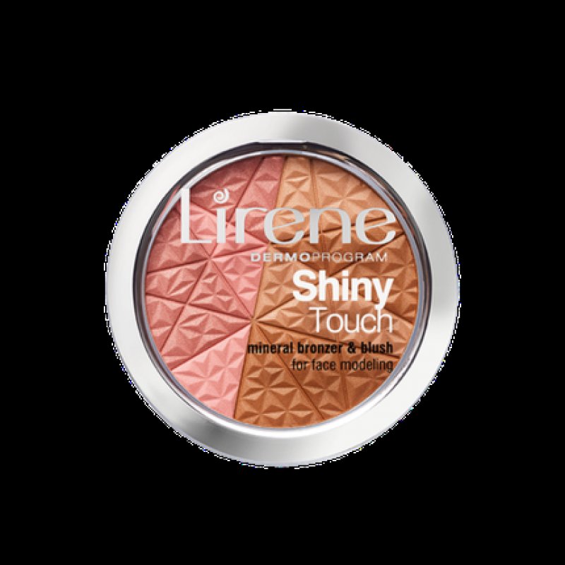 Lirene Shiny Touch Mineral Bronzer & Rouge Compact Powder for Face Modeling 9g