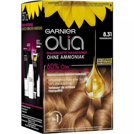 Garnier Olia Hair Colour Hair Dye 60% Flower Oil Deep Colour without Ammonia Honey Blonde