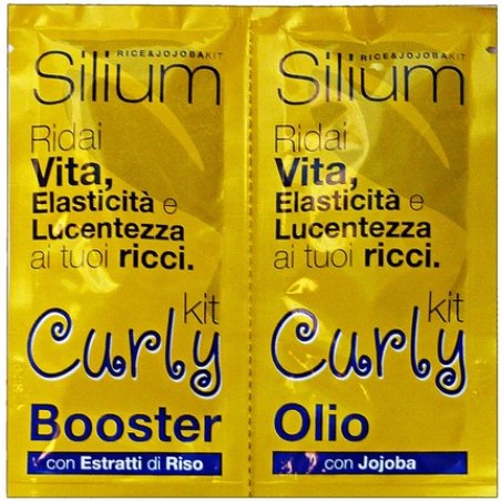 Silium Curly Oil Booster and Revitalizing Treatment for Curly Hair with Jojoba and Rice Extract 2 Sachets 12ml