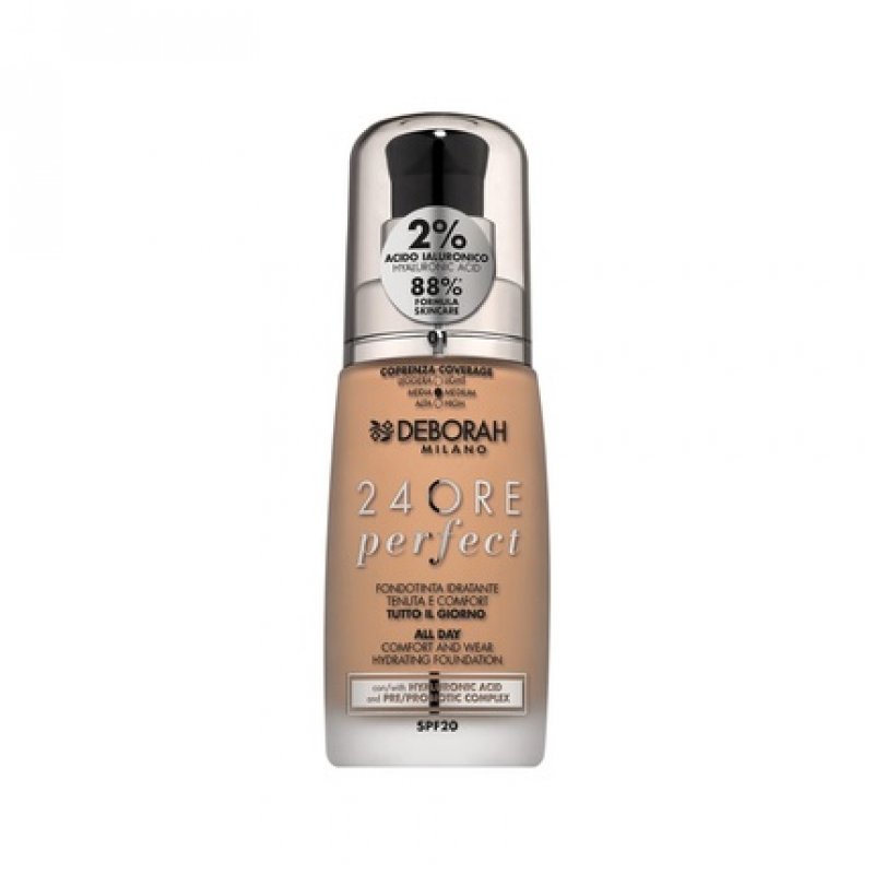 Deborah Milano 24 Hour Liquid Foundation Perfect Moisturizing SPF 20 1 Fair 30.00ml