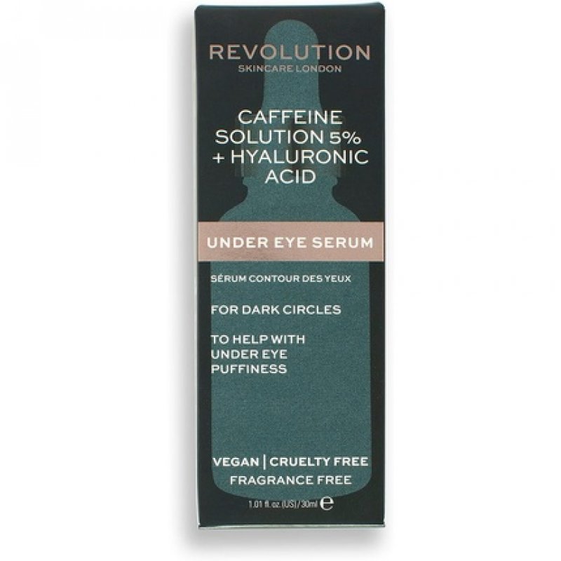 Revolution Skincare London 5% Caffeine and Hyaluronic Acid Revitalising Under Eye Serum 30ml
