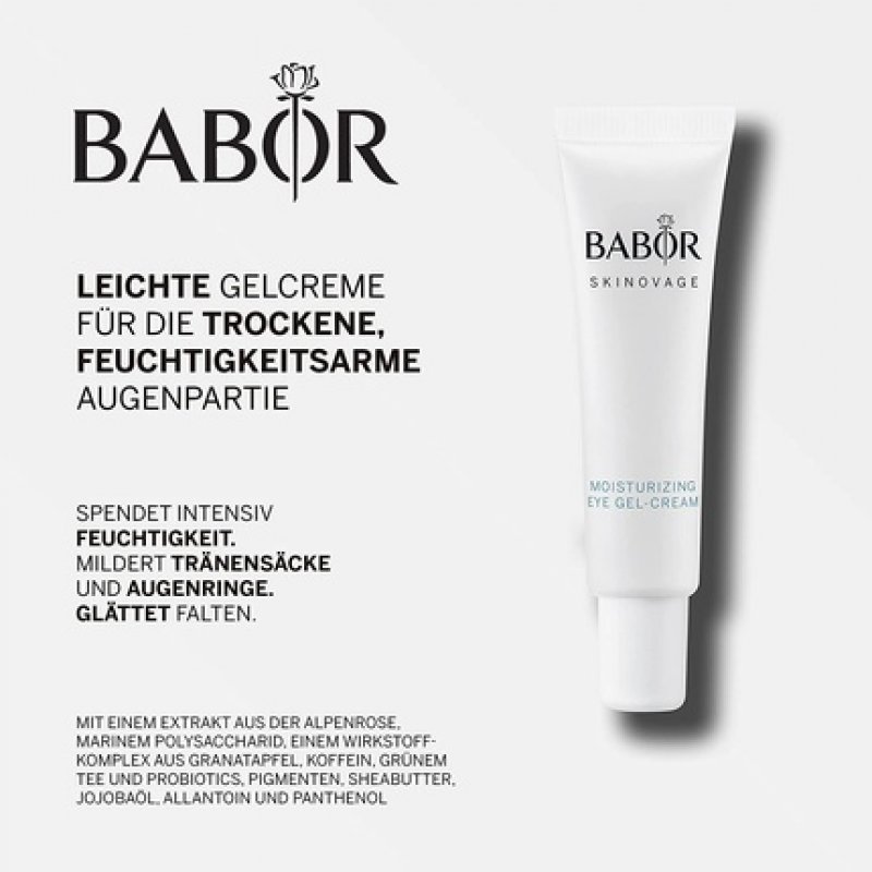 BABOR SKINOVAGE Moisturizing Eye Gel-Cream for Dry Skin 2022 Launch
