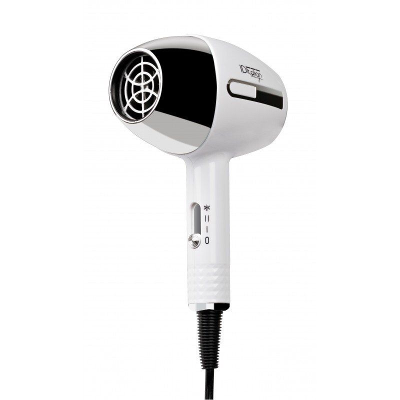 IDItalian Elite Compact Protec Hair Dryer 1400 Watt IDEGTI1400 Silver White