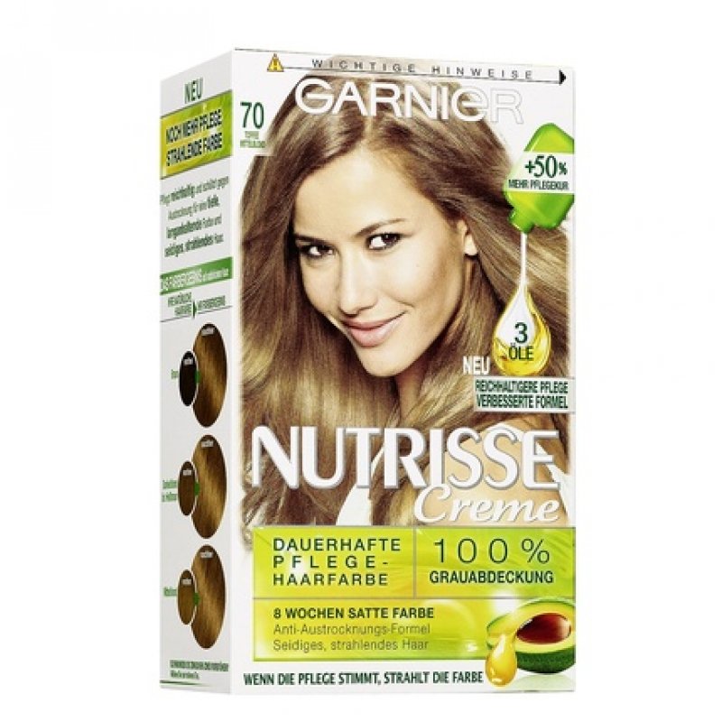 Garnier Nutrisse Permanent Hair Color with Nourishing Fruit Oils 070 Toffee Medium Blonde
