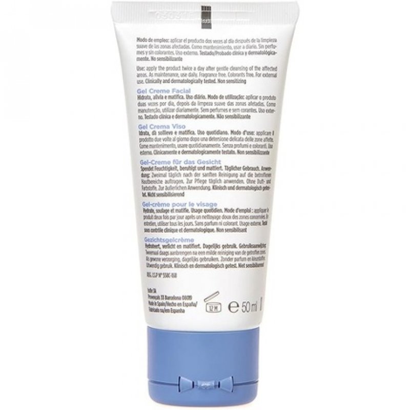 ISDIN Nutradeica Facial Gel Cream 50ml for Seborrheic Skin - Hydrates, Soothes and Matifies Skin