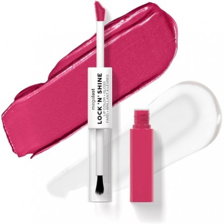 Wet 'n' Wild Megalast Lock n' Shine Dual-Ended Lip Color and Clear Gloss with Vitamin E and Jojoba Oil Enriched Formula