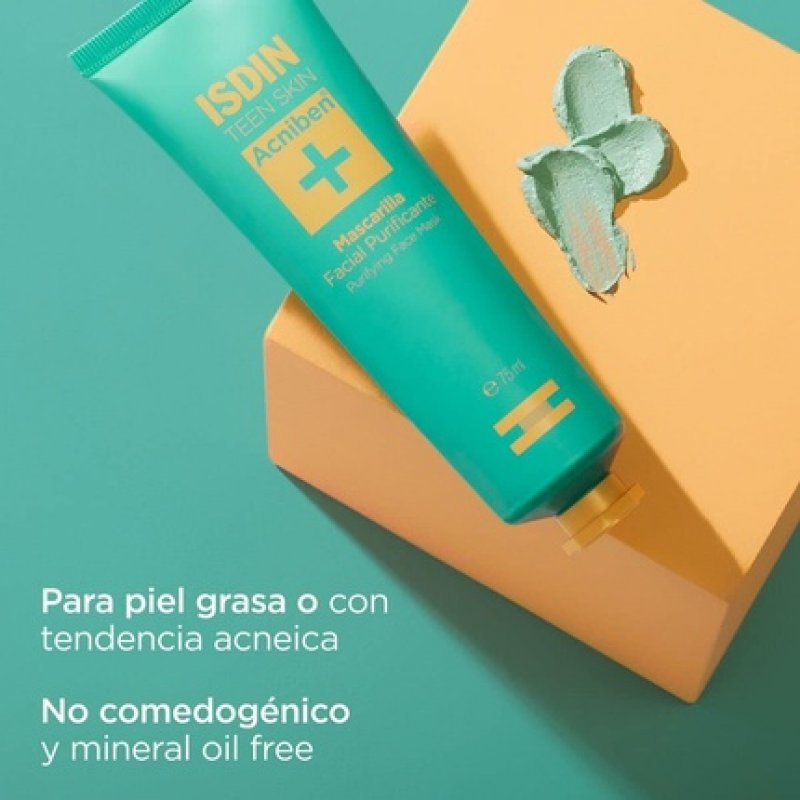 ISDIN Acniben Purifying Facial Mask for Oily and Acne-Prone Skin 75ml