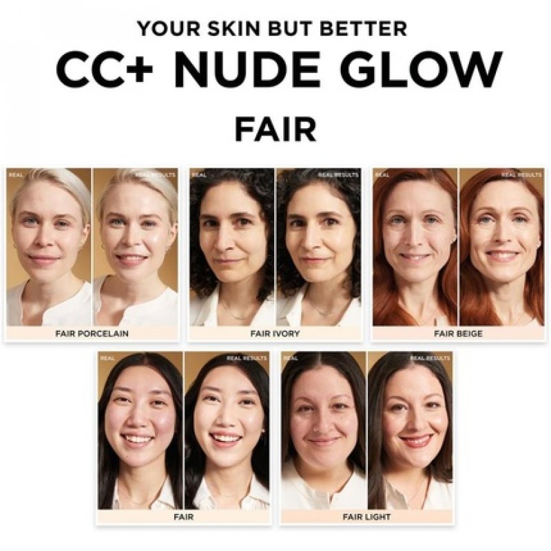 IT Cosmetics Your Skin But Better CC and Nude Glow Lightweight Medium Coverage Foundation and Glow Serum Fair