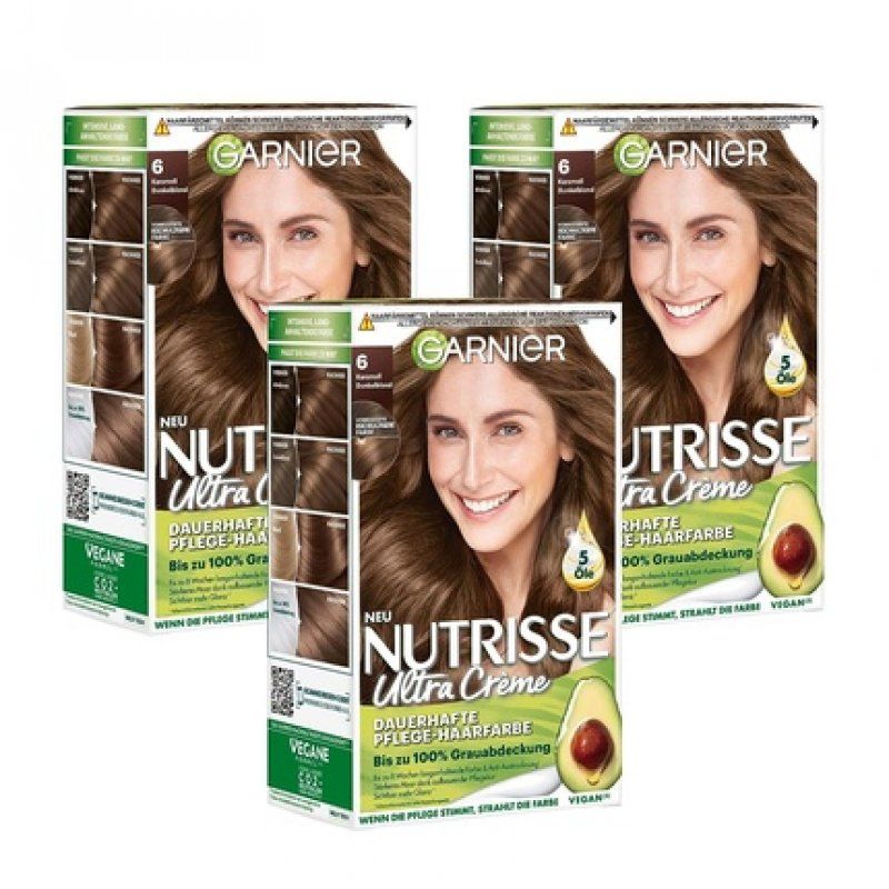 Garnier Nutrisse Permanent Hair Color with Nourishing Fruit Oils 060 Dark Blonde Caramel