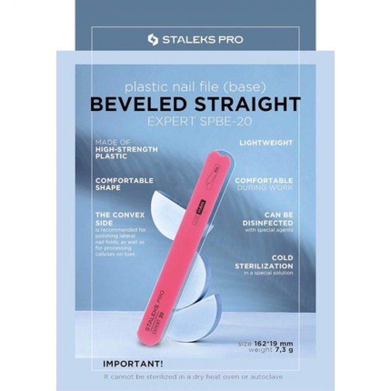 Stalkes Pro Expert Straight File Base Acrylic Heavy Duty Hygienic Attractive Design 20mm SPBE-20