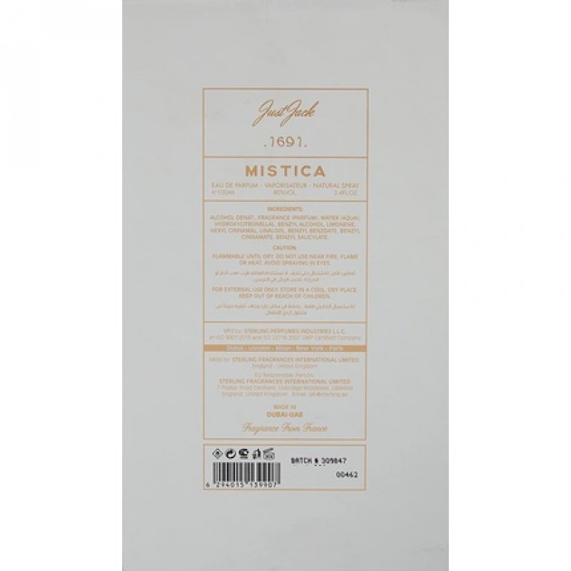 JUST JACKS Mistica Eau De Parfum 100ml