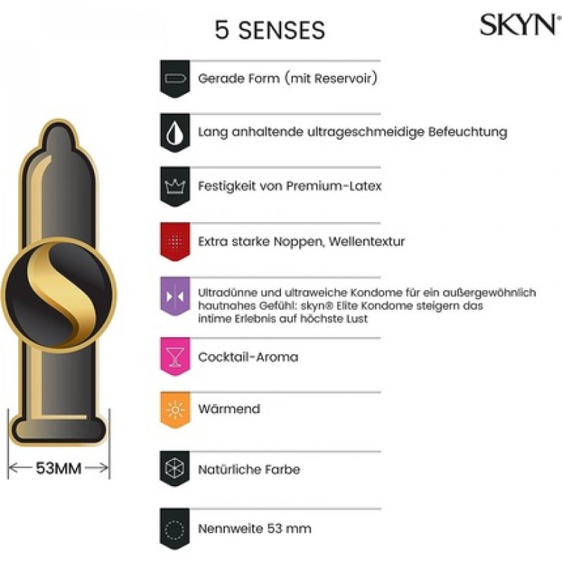 Manix SKYN 5 Senses Latex-Free Condoms 25g