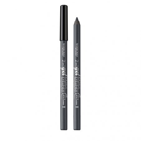 Deborah Milano Kajal 2-in-1 Eyeliner and Waterproof Eyeliner 03 Grey 1.21g