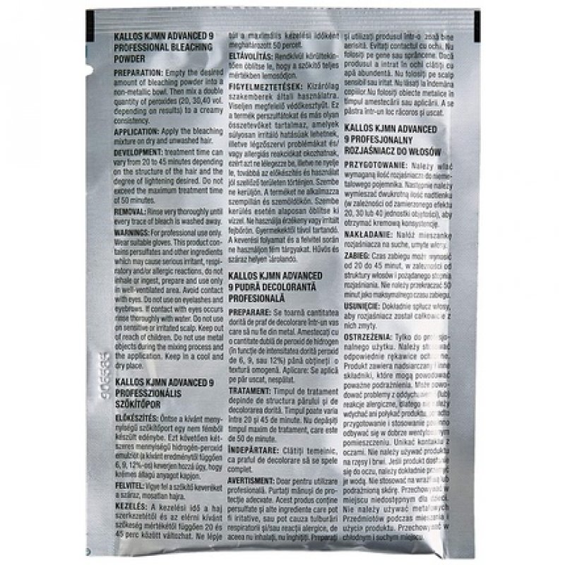 Kallos Kjmn Advanced 9 Professional Hair Lightener Sachet 35g