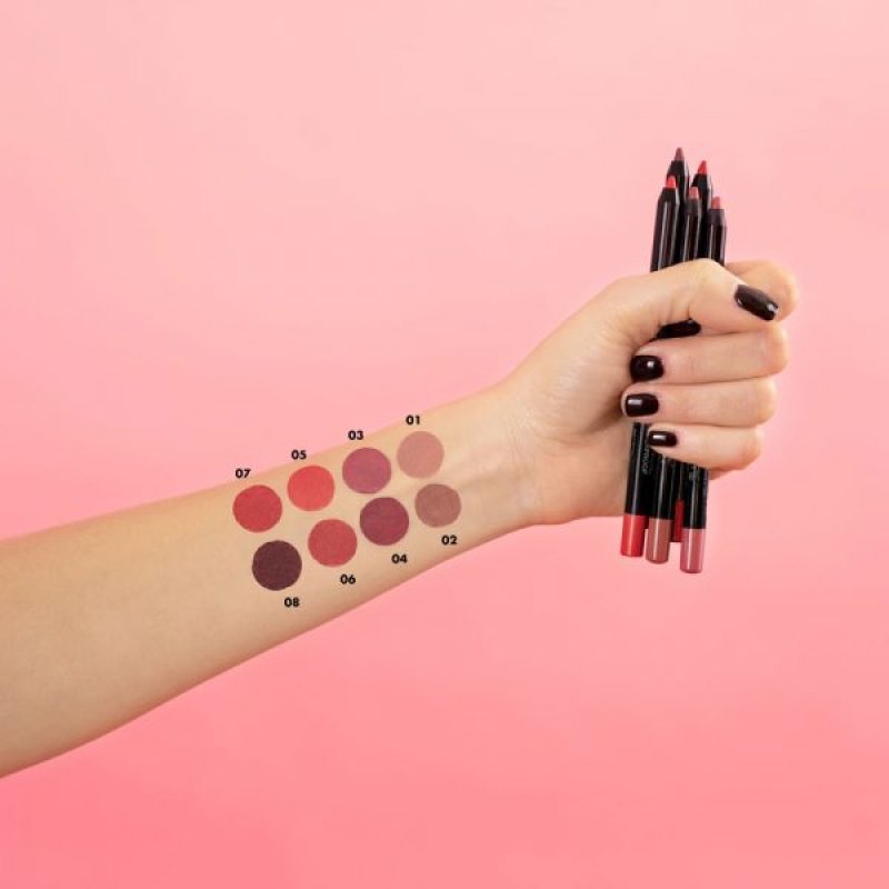 Deborah 2-in-1 Contour & Color Gel Lipliner Waterproof No.07 True Red