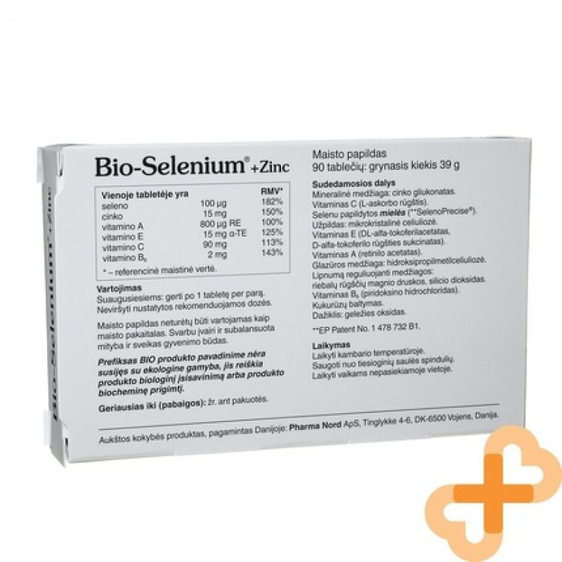 Pharma Nord Bio Selenium Zinc 90 Tablets Immune System Thyroid Health