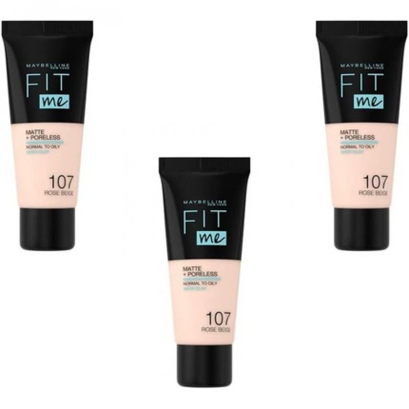 Maybelline New York Fit Me Matte & Poreless Foundation 107 Rose Beige 30ml