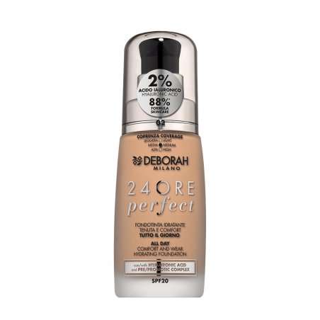 Deborah Milano 24 Hour Liquid Foundation Perfect Moisturizing SPF 20 30ml No.2 True Beige