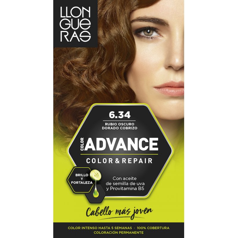Llongueras Color Advance Permanent Coloration 6.34 Golden Dark Blonde